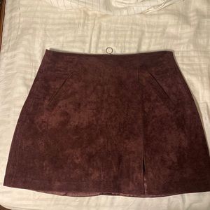 Maroon mini skirt